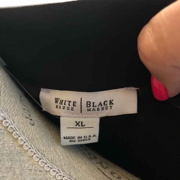 NET Whbm Black dress with square neckline and flare sleeve - Picture 5 of 9